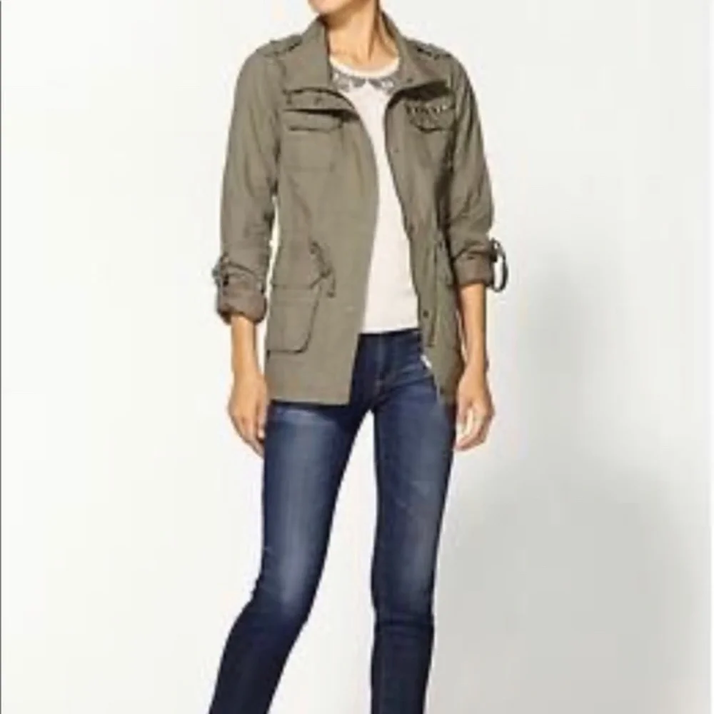 Hive & Honey Green Military Styled Anorak Jacket//S//Waist String Missing - Picture 1 of 9